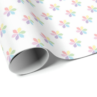 Papel De Regalo Explosiones de Pétalos de Arcoíris Pastel para Beb