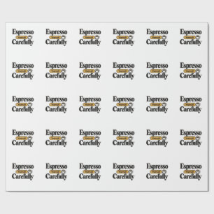 Papel De Regalo Exprésate con Cuidado Café Divertido + Perso
