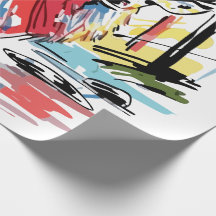 Expresionismo abstracto ciervo neon mate