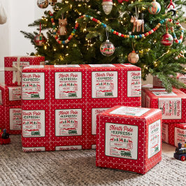 Papel De Regalo expreso de entrega de Santa Claus del Polo Norte p