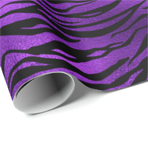 Papel De Regalo Extracto negro Amethyst del animal del tigre del
