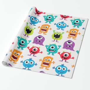 Papel De Regalo Extranjero retro de encargo del monstruo