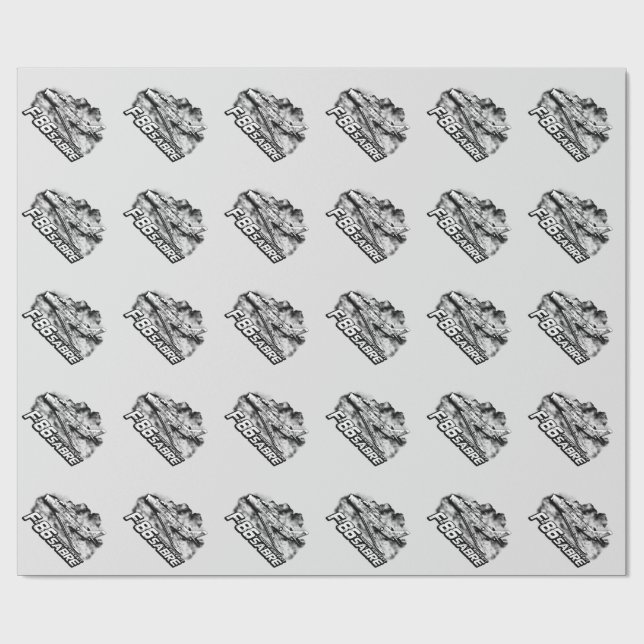 Papel De Regalo F-86 Saber (Superficie plana)