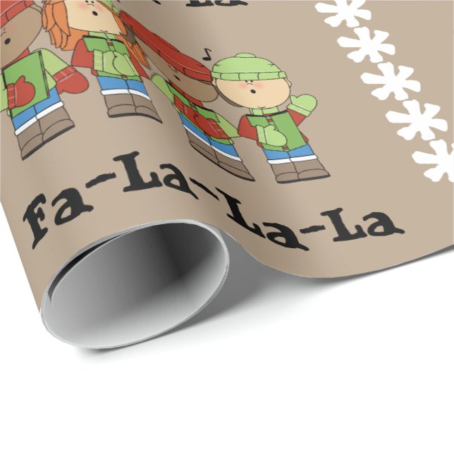 Papel De Regalo Fa-La-La-La (Esquina del rollo)