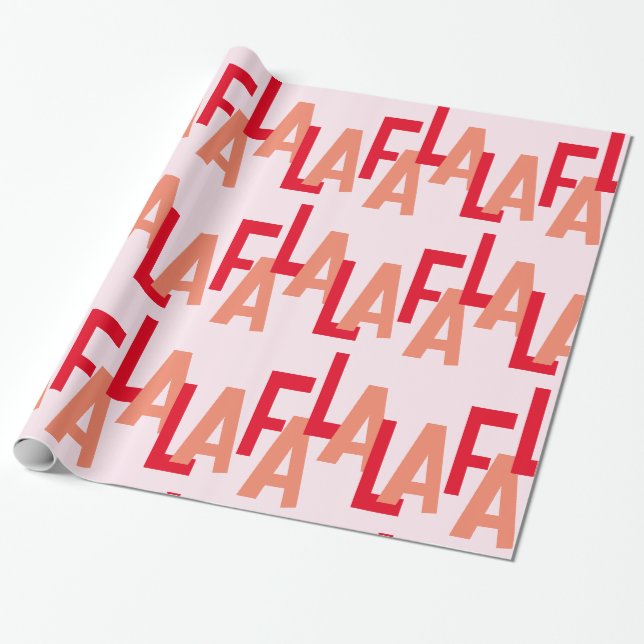 Papel De Regalo Fa La La Wrapping Paper (Desenrollado)