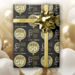 Papel De Regalo Fabuloso 50 cumpleaños de oro