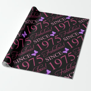 Papel De Regalo Fabuloso desde 1975 50 cumpleaños