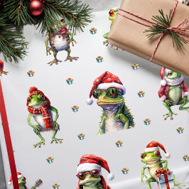 Papel De Regalo Fabulosos Navidades de banda de rock de rana en bl
