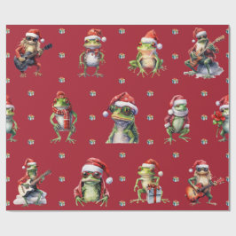 Papel De Regalo Fabulosos Navidades de banda de rock de rana en ro
