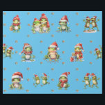 Papel De Regalo Fabulosos Navidades de ranas festejan en azul<br><div class="desc">¡Las ranas divertidas papel de envoltura de vacaciones entretendrán y deleitarán a cualquiera a quien se las dé! El papel de envoltura divertido y de calidad será tu favorito. ¡Busca nuestro asombroso conjunto de tres hojas planas de Frog Rock y papeles envueltos para igualar! Además, cualquier producto de temática animal...</div>
