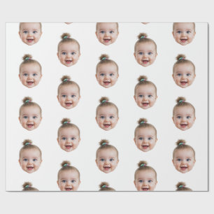 Papel De Regalo Face personalizada de bebé lindo foto mamá cumplea