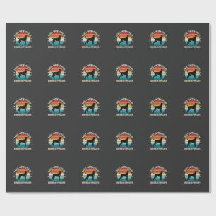 Papel De Regalo Fácilmente Distraído por Doberman Pinscher Retro A