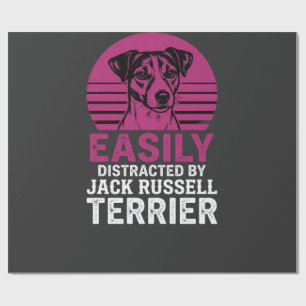 Papel De Regalo Fácilmente Distraído Por Jack Russell Terrier