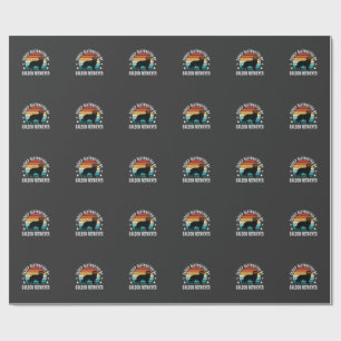Papel De Regalo Fácilmente Distraído por la puesta de sol retro de