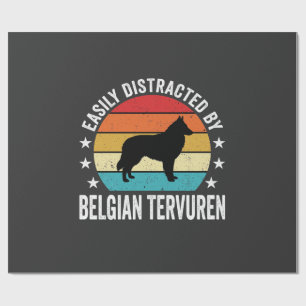 Papel De Regalo Fácilmente Distraído Por Perro Tervuren Belga