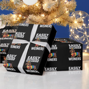 Papel De Regalo Fácilmente Distraído Por Weiners LGBTQ Arcoíris Ga
