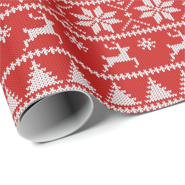 Papel De Regalo Fair Isle Christmas (Esquina del rollo)