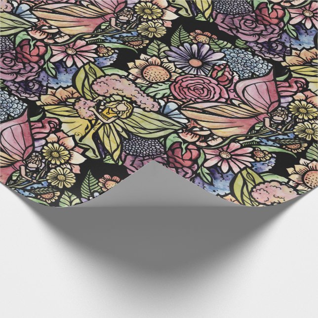 Papel De Regalo Fairy Garden Gardening Flower Gardens Fairies      (Esquina)