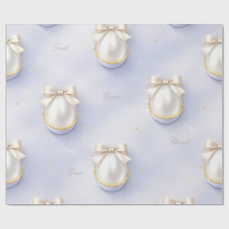 Papel de regalo Faith Pearl con diseño de lazo ele