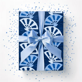 Papel De Regalo Faja de Fanfare en Índigo Azul