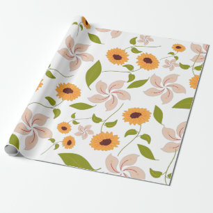 Papel De Regalo Fall Sunflower
