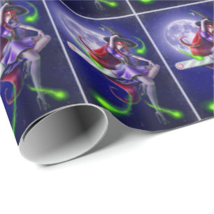 Papel De Regalo Falln Happy Halloween Pumpkin Witch