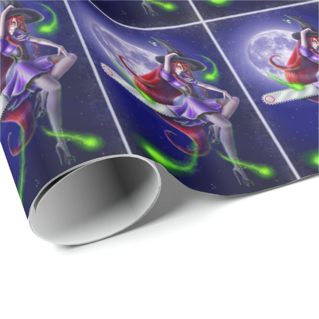 Papel De Regalo Falln Happy Halloween Pumpkin Witch (Esquina del rollo)