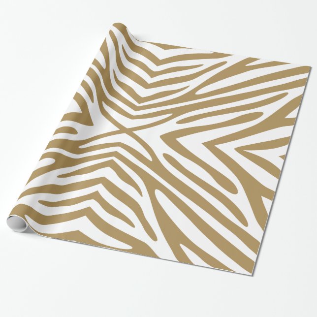 Papel De Regalo Fallow Neutral Zebra (Desenrollado)
