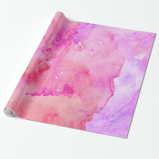 Papel De Regalo Falsa pintura brillante rosada bonita de la