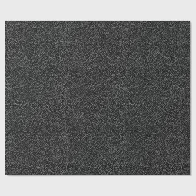 Papel De Regalo Falso cuero negro (Superficie plana)