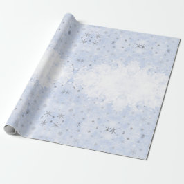 Papel De Regalo Falso metalizado sobre el color azul pastel del be