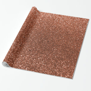 Papel De Regalo Falso purpurina de cobre