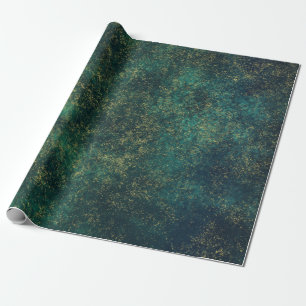 Papel De Regalo Falso Relieve metalizado dorado de la acuarela