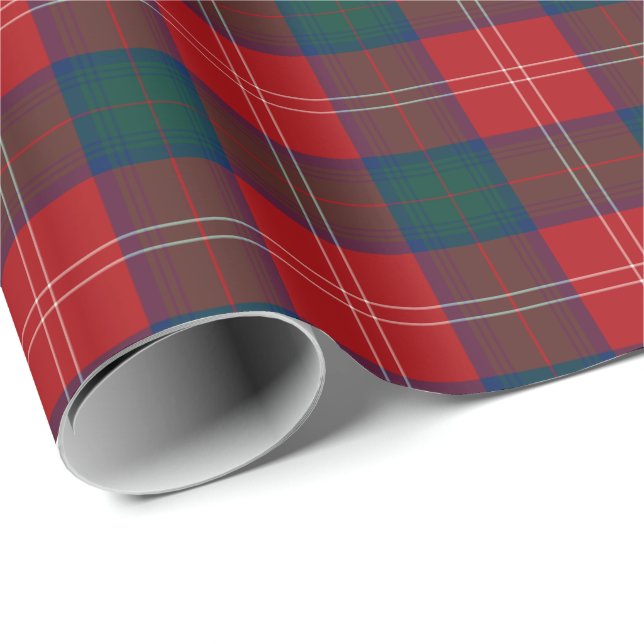Papel De Regalo Familia Chisholm Tartán Red Scottish Plaid (Esquina del rollo)