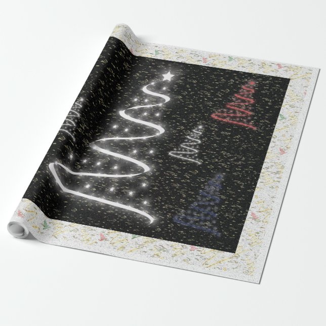 Papel De Regalo Familia de árboles de Navidad - (Desenrollado)