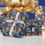 Papel De Regalo Familia de fotos personalizada de 4 con mensaje DI<br><div class="desc">Crea tu propio envoltorio de regalo para personalizados y arruina a tu familia y seres queridos con una exclusiva cobertura de regalos de fotos de esta Navidad,  graduación,  compromiso,  aniversario; cumpleaños o evento especial de celebración corporativa.</div>