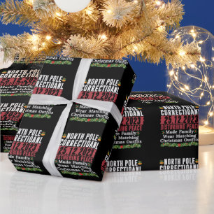 Papel De Regalo Familia de Paz perturbadora en el Polo Norte