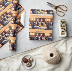 Papel De Regalo Familia del ratón en la mesa de comedor, personali