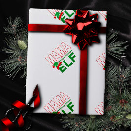 Papel De Regalo Familia Elf | Festividad de los Navidades Mama Elf