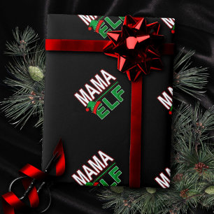 Papel De Regalo Familia Elf   Festividad de los Navidades Mama Elf