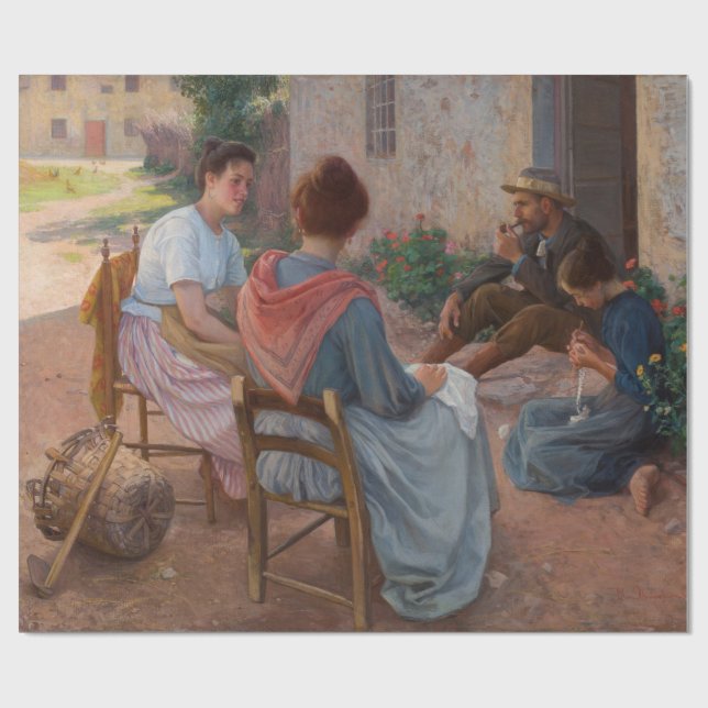 Papel De Regalo Familia italiana tradicional (Italia antigua) (Superficie plana)