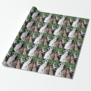 Papel De Regalo Familia Lemur