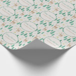 Papel De Regalo Familia Vintage Christmas Reindeer Pine<br><div class="desc">Este trabajo está diseñado con un gran patrón de pino de reno de la Vintage que tus amigos y familia seguramente aman. Personaliza con tu propio saludo y apellido para crear un papel de envolvimiento que seguramente se convertirá en un conservador.</div>