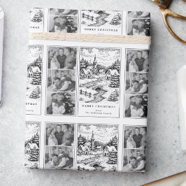 Papel De Regalo Family Photos Christmas Village in Winter