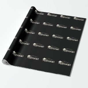Papel De Regalo Famoso rodeo Caballo montando vaquero y vaquera