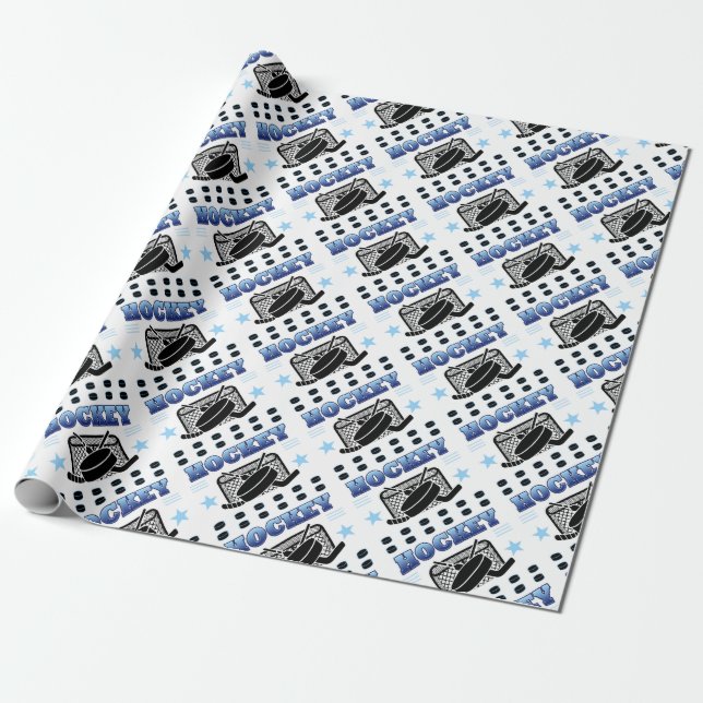 Papel De Regalo Fan de hockey (Desenrollado)