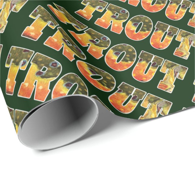 Papel De Regalo ¿Fan de trucha? ¿Angler? ¿Ichtiólogo?Arrugas rotas (Esquina del rollo)