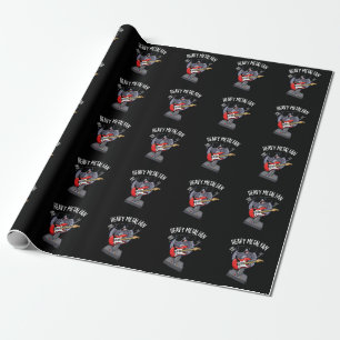 Papel De Regalo Fanático Metalizado Fan divertida música Pun Dark 