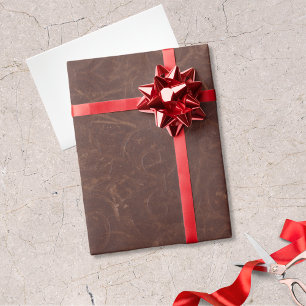 Papel De Regalo Fancy Brown Swirl Faux Leather