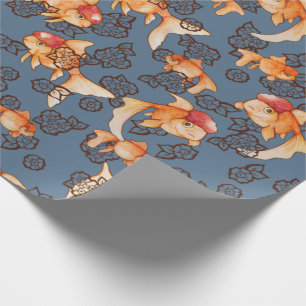 Papel De Regalo Fancy Oranda Goldfish